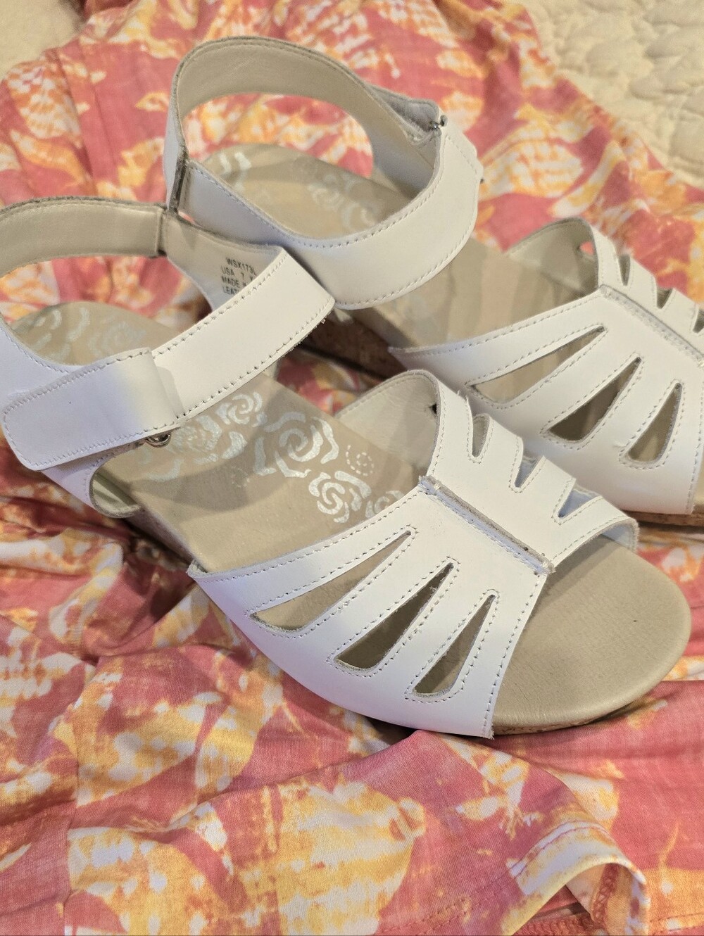 White PROPET LEATHER SANDALS